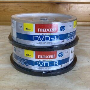Maxell DVD-R 4.7GB Maxdata Write-Once, 16x Recordable Disc Lot Of 2 30 DVDs